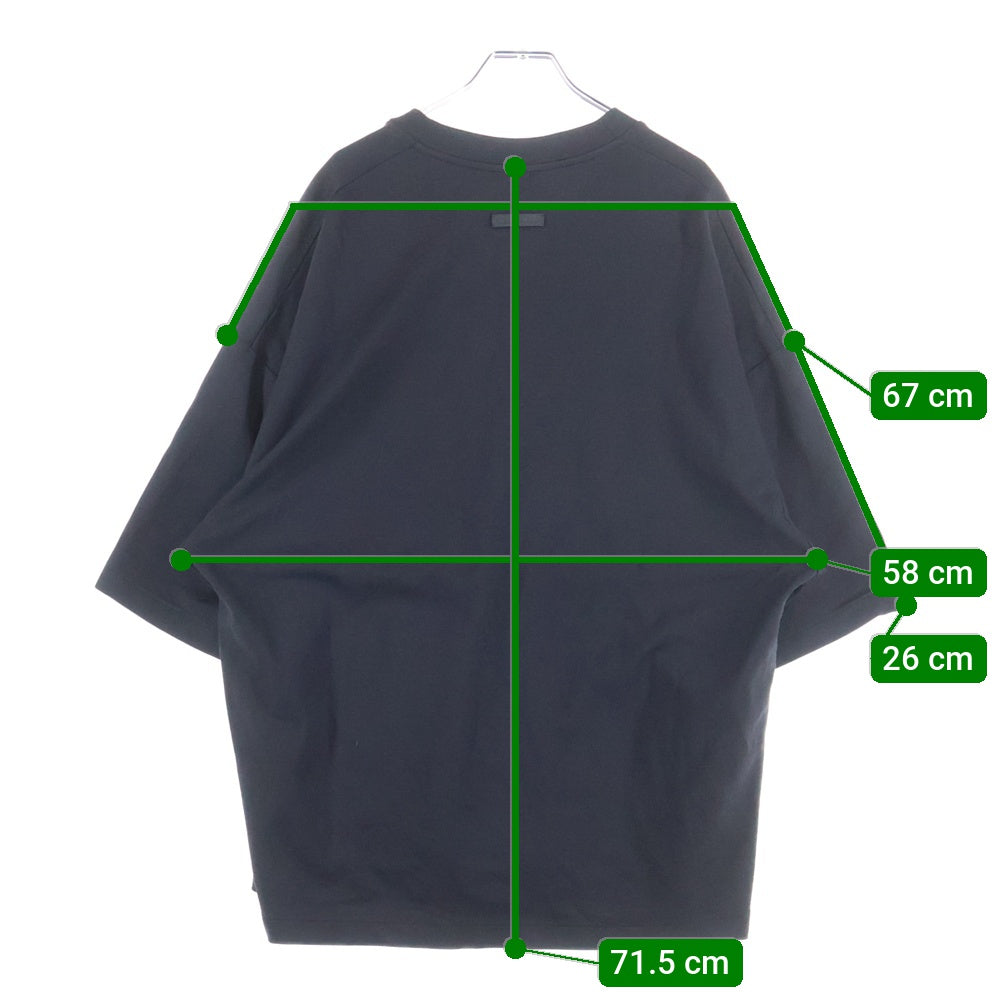 FEAR OF GOD(フィアオブゴッド) リヨセル混 Vネック カットソー オーバーサイズ 半袖Tシャツ ブラック