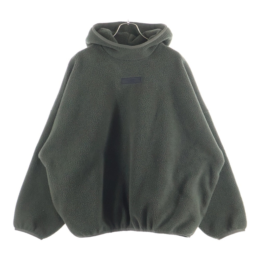 FEAR OF GOD(フィアオブゴッド) 胸ロゴパッチデザイン プルオーバー フーデッド ボア スウェット パーカー カーキ