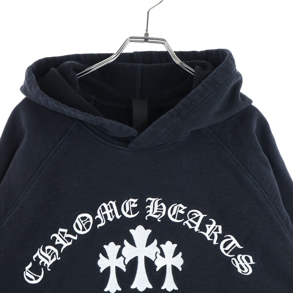 CHROME HEARTS(クロムハーツ) SAILIN ON HD PLVR セメタリークロス エンプロイダリー プルオーバースウェットパーカー フーディー ブラック