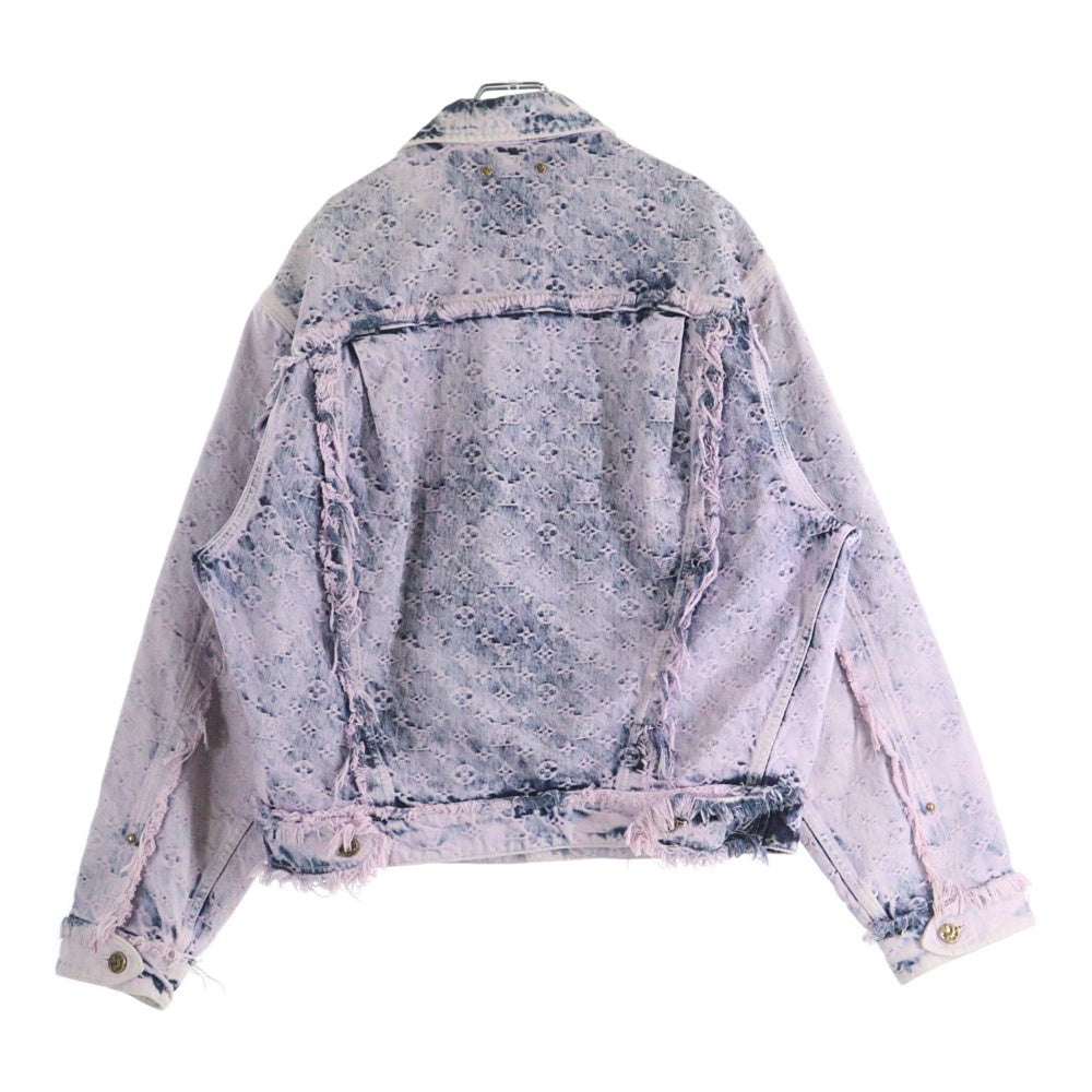 LOUIS VUITTON(ルイヴィトン) 23SS モノグラム フリンジ デニムトラッカージャケット パープル/インディゴ RM231 UZD HOA81W