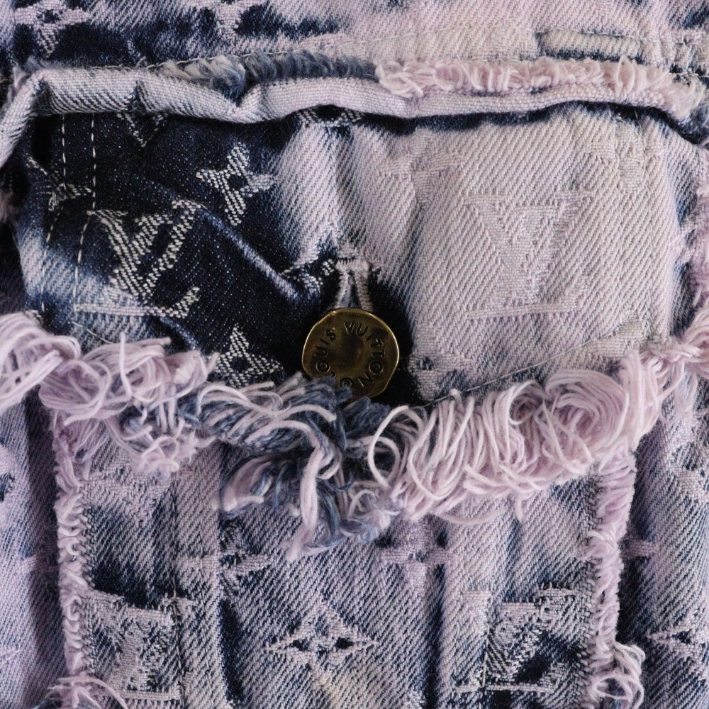 LOUIS VUITTON(ルイヴィトン) 23SS モノグラム フリンジ デニムトラッカージャケット パープル/インディゴ RM231 UZD HOA81W