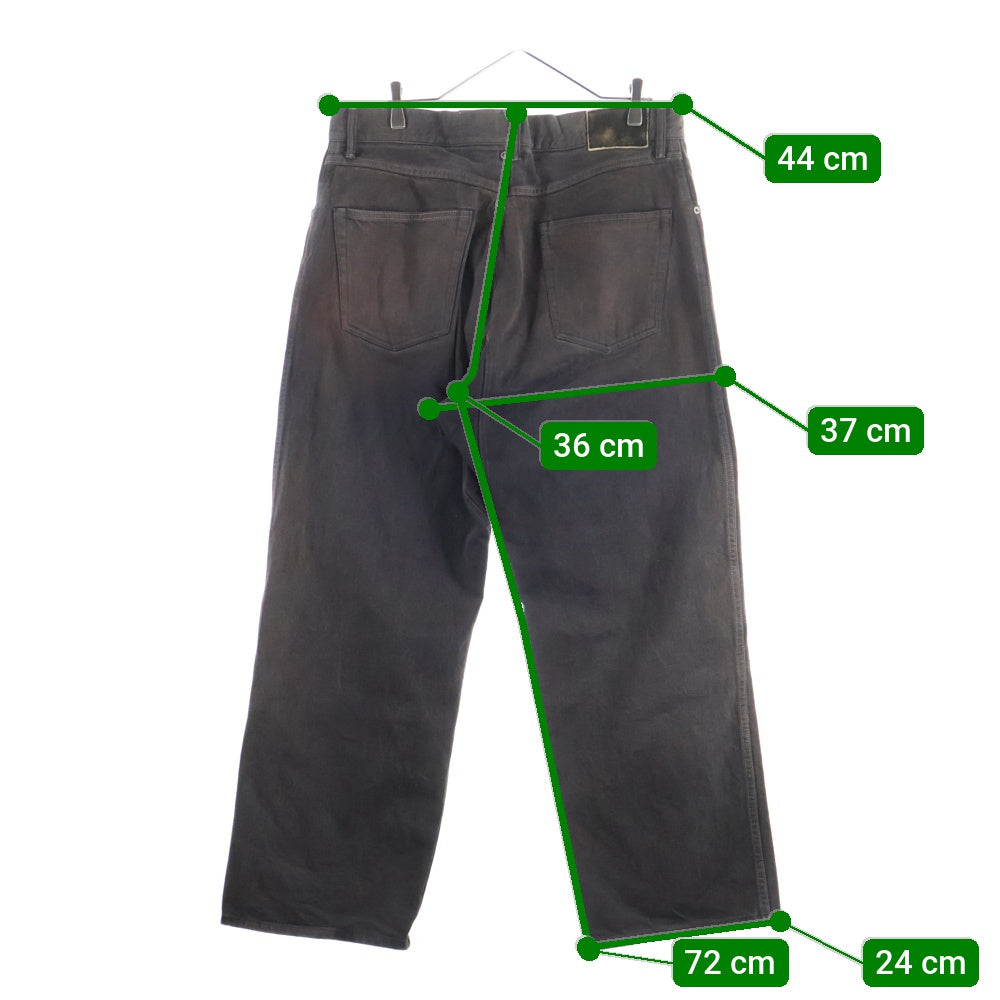VISVIM(ヴィスヴィム) 22AW SS HAKAMA PANTS CMYK BLK コットンデニム ワイド 袴パンツ ブラウン 0122205005019