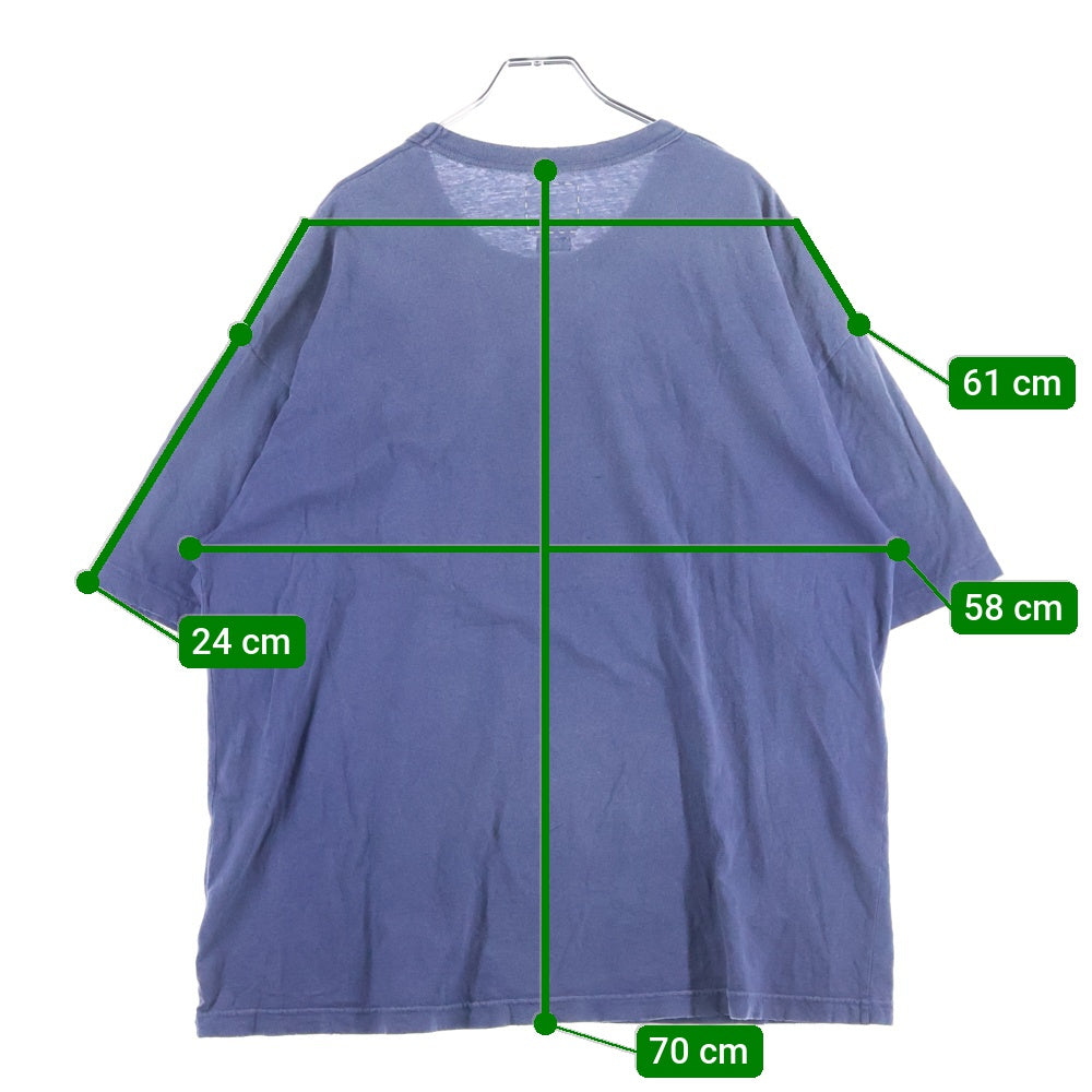 VISVIM(ヴィスヴィム) 25SS JUMBO TEE S/S CRASH フェード加工 クルーネック ジャンボ 半袖Tシャツ カットソー ネイビー 0125105010015