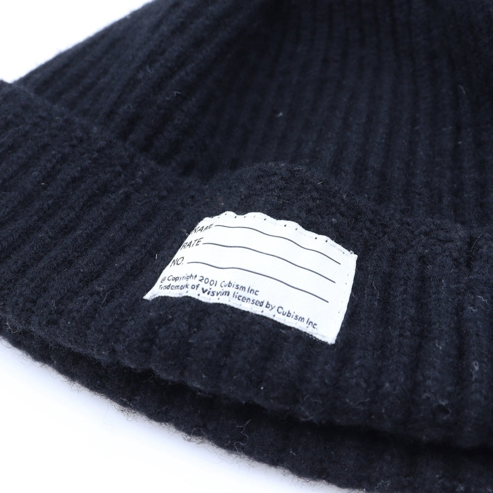 VISVIM(ヴィスヴィム) ウール リブニットキャップ ビーニー ブラック