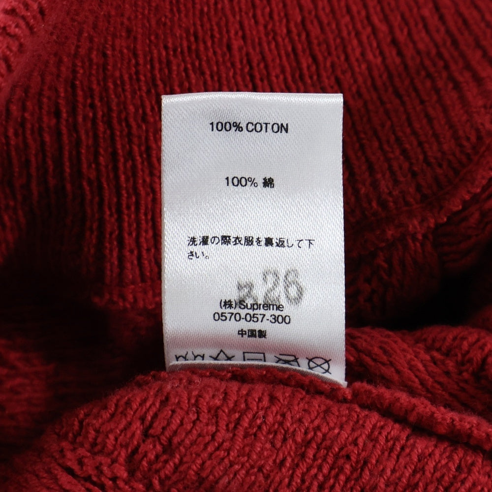 SUPREME(シュプリーム) 19SS Textured Pattern Sweater テクスチャード パターン ニット セーター レッド