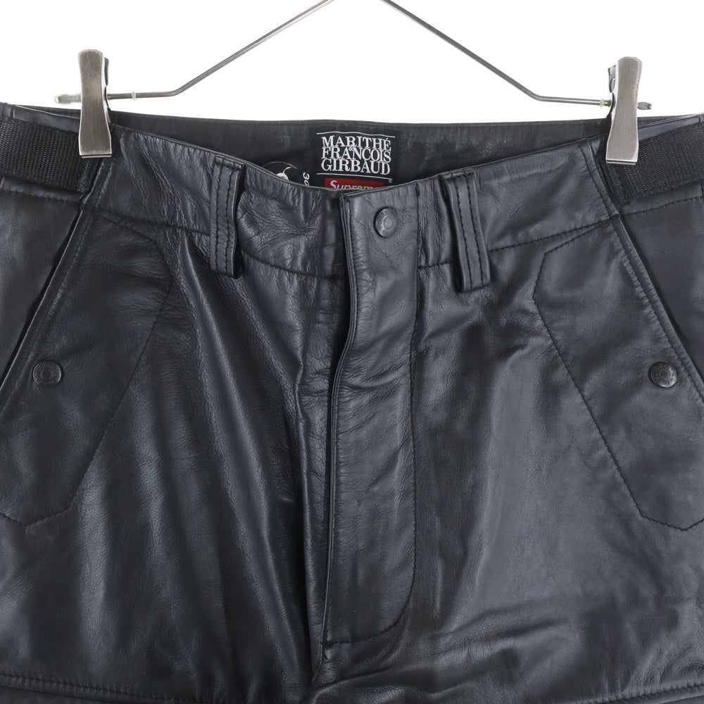 SUPREME(シュプリーム) 25SS ×Marithe + Francois Girbaud Shuttle Tape Leather Cargo Pant シャトル テープ レザー カーゴ パンツ ブラック