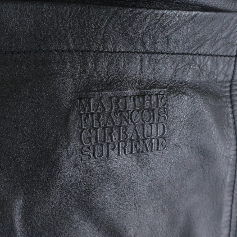 SUPREME(シュプリーム) 25SS ×Marithe + Francois Girbaud Shuttle Tape Leather Cargo Pant シャトル テープ レザー カーゴ パンツ ブラック