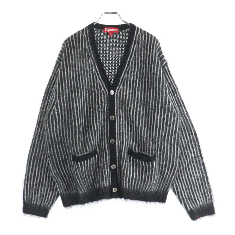 SUPREME(シュプリーム) 25SS 2-Tone Mohair Cardigan ツートーン モヘアニット カーディガン ブラック/ホワイト