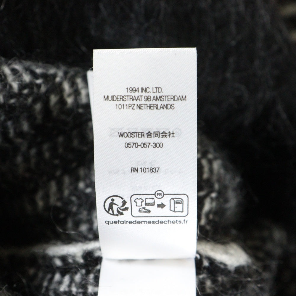 SUPREME(シュプリーム) 25SS 2-Tone Mohair Cardigan ツートーン モヘアニット カーディガン ブラック/ホワイト