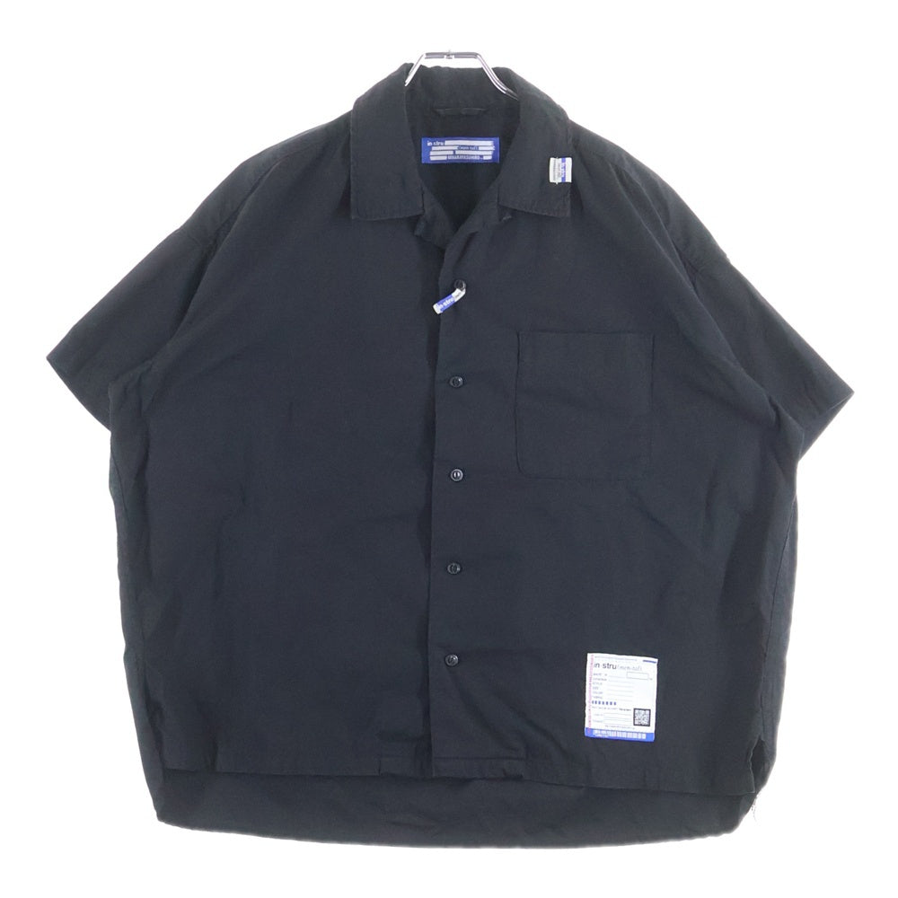 MIHARA YASUHIRO(ミハラヤスヒロ) in・stru men-tal S/S SHIRTS オーバーサイズ 半袖シャツ ブラック