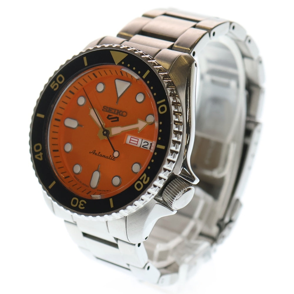 SEIKO(セイコー) 5スポーツ オレンジ文字盤 ステンレス 自動巻き 腕時計