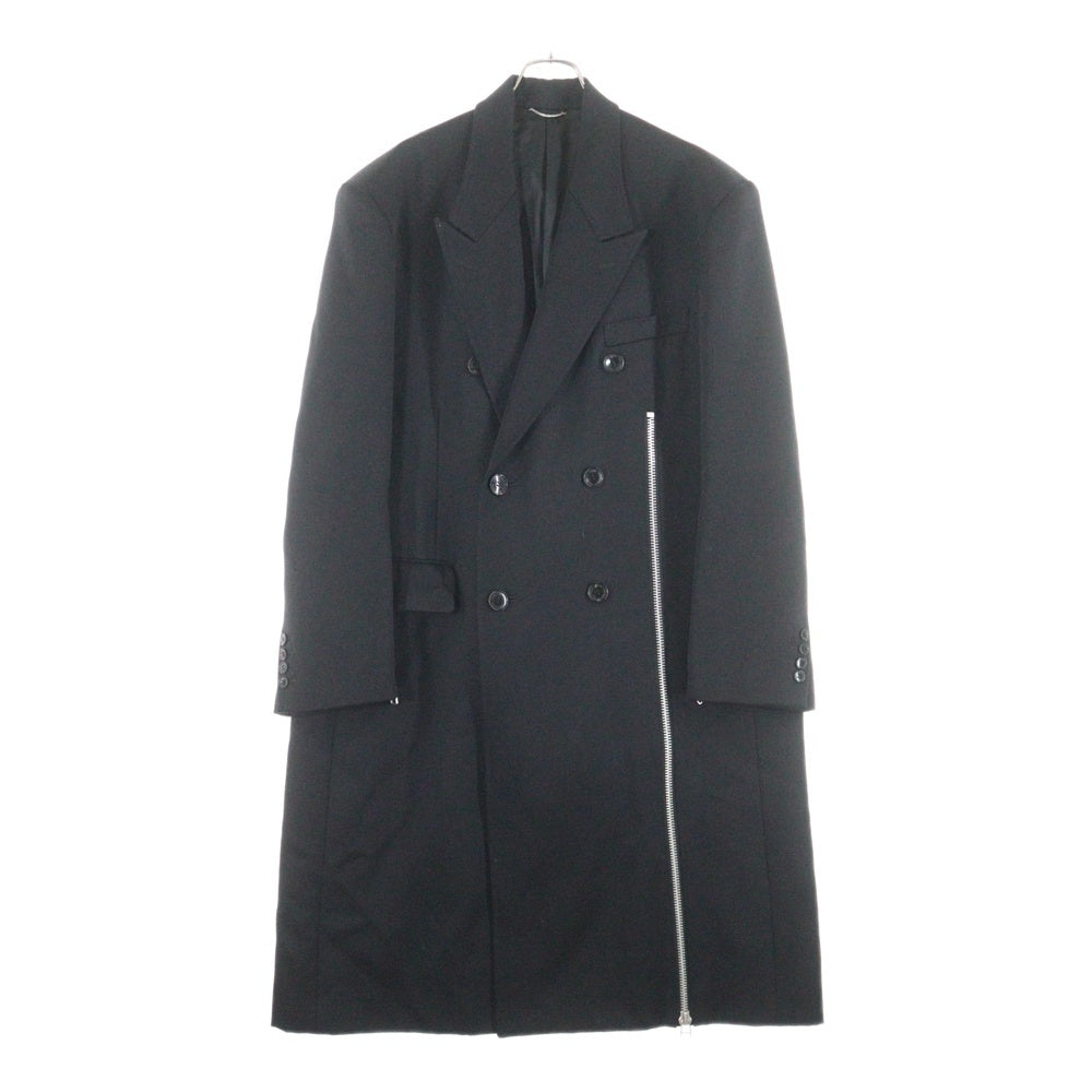 JOHN LAWRENCE SULLIVAN(ジョンローレンスサリバン) 20SS ウールダブルブレストジップコート ブラック 1A001-0220-07