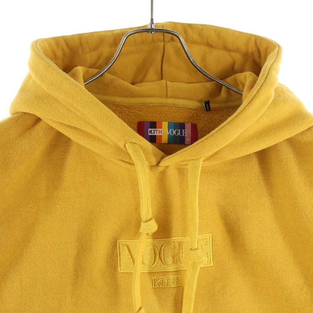KITH(キス) 17AW × VOGUE 125th Anniversary HOODIE ヴォーグ 125周年記念限定 フロントロゴ プルオーバースウェットパーカー フーディ イエロー KH2156
