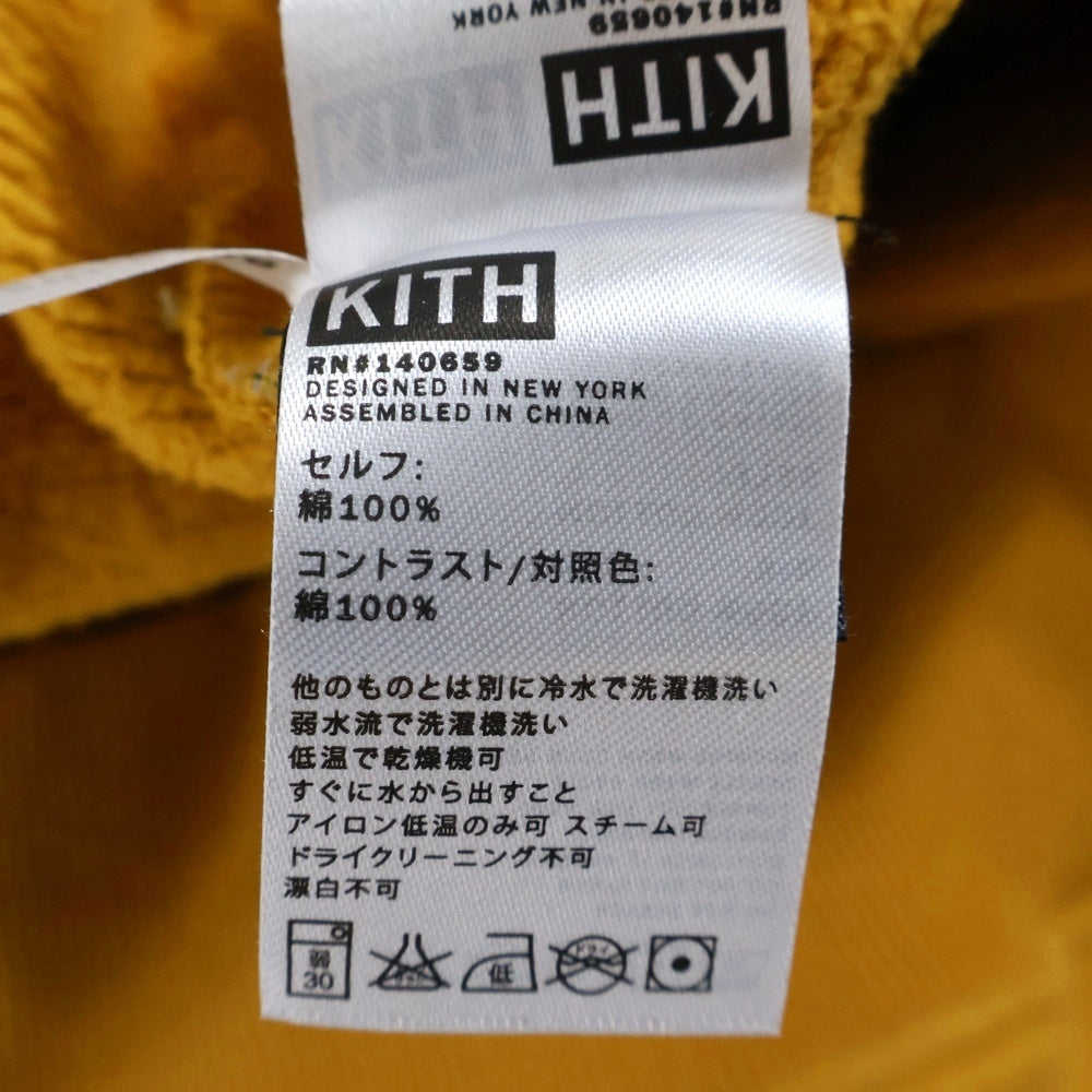 KITH(キス) 17AW × VOGUE 125th Anniversary HOODIE ヴォーグ 125周年記念限定 フロントロゴ プルオーバースウェットパーカー フーディ イエロー KH2156
