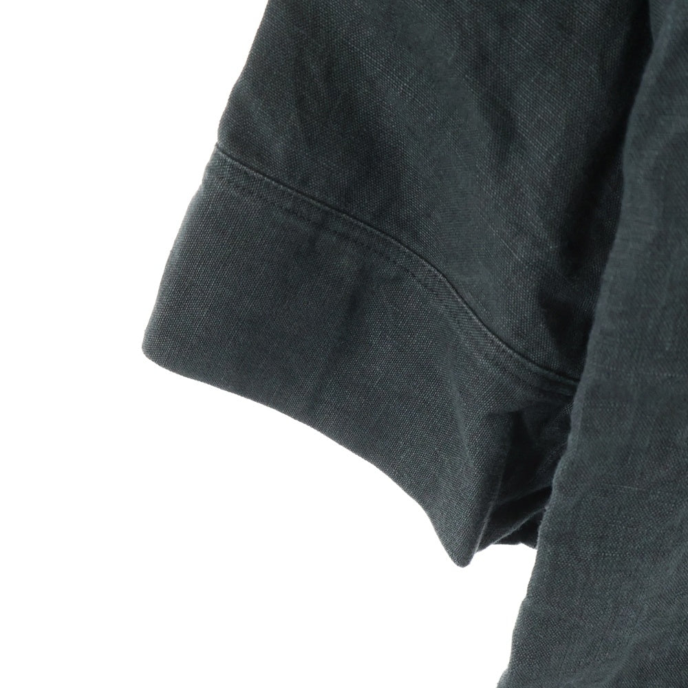 RAKINES(ラキネス) 襟付き 4ボタン ユーティリティ 半袖シャツ ダークグリーン 09S23SS180S