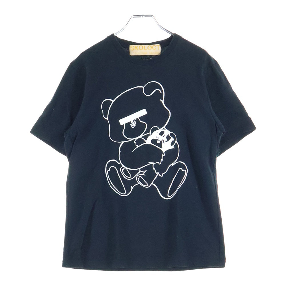 UNDERCOVER(アンダーカバー) ×SKOLOCT スコロクト ベアープリント クルーネック半袖Tシャツ カットソー ブラック UB0D3802