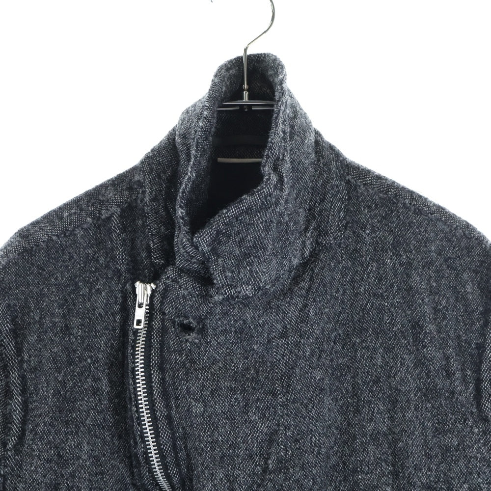 COMME des GARCONS HOMME DEUX(コムデギャルソン オムドゥ) 25AW AD2025 ウール縮絨 ジップアップロングコート ジャケット グレー DP-C002