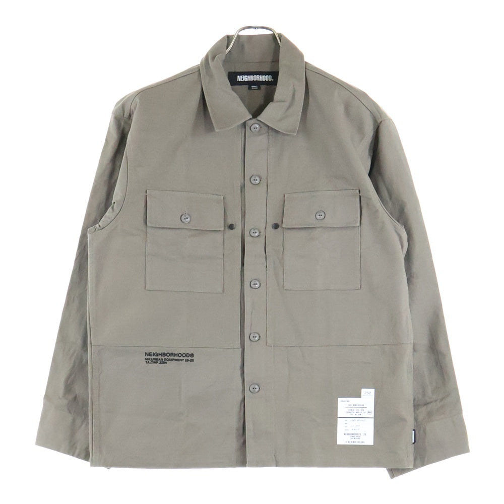NEIGHBORHOOD(ネイバーフッド) 25AW FATIGUE SHIRT LS ファティーグ ミリタリー 長袖シャツ ブラウン 252TSNH-SHM09