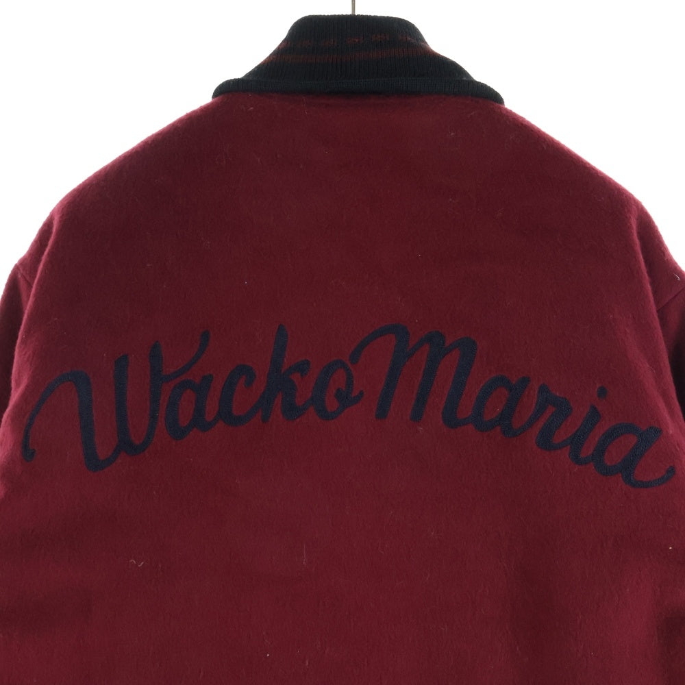 WACKO MARIA(ワコマリア) 25AW CAR CLUB JACKET A カークラブ 裏地レオパード ジップアップジャケット ダークレッド 25FW-WMO-BL05