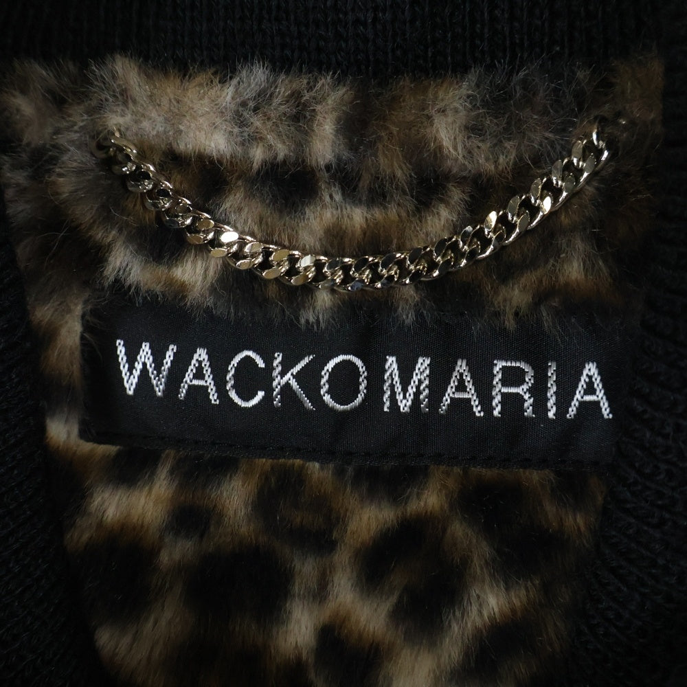 WACKO MARIA(ワコマリア) 25AW CAR CLUB JACKET A カークラブ 裏地レオパード ジップアップジャケット ダークレッド 25FW-WMO-BL05
