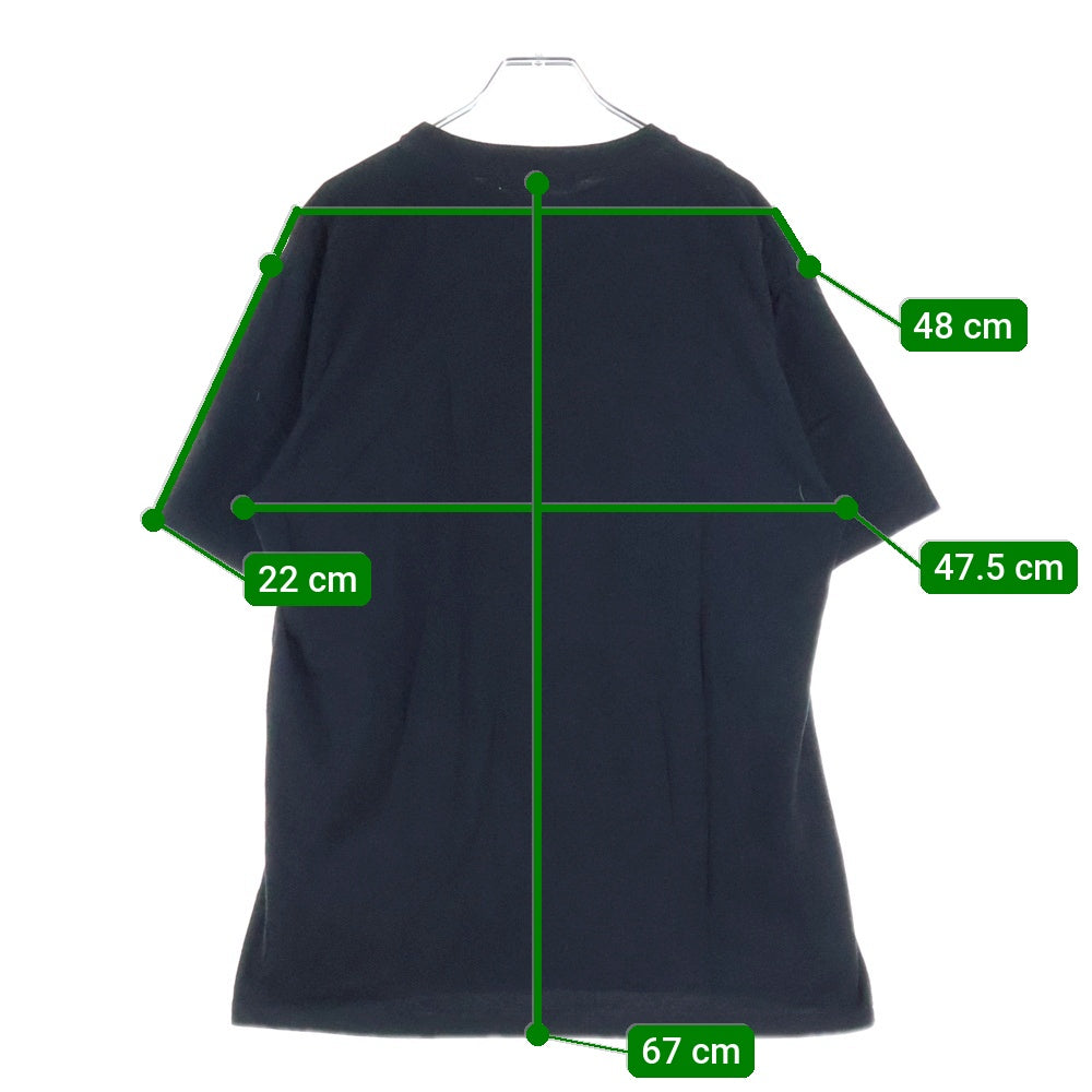 UNDERCOVER(アンダーカバー) 23AW ローズフロントプリント 半袖Tシャツ カットソー ブラック UC2C3807