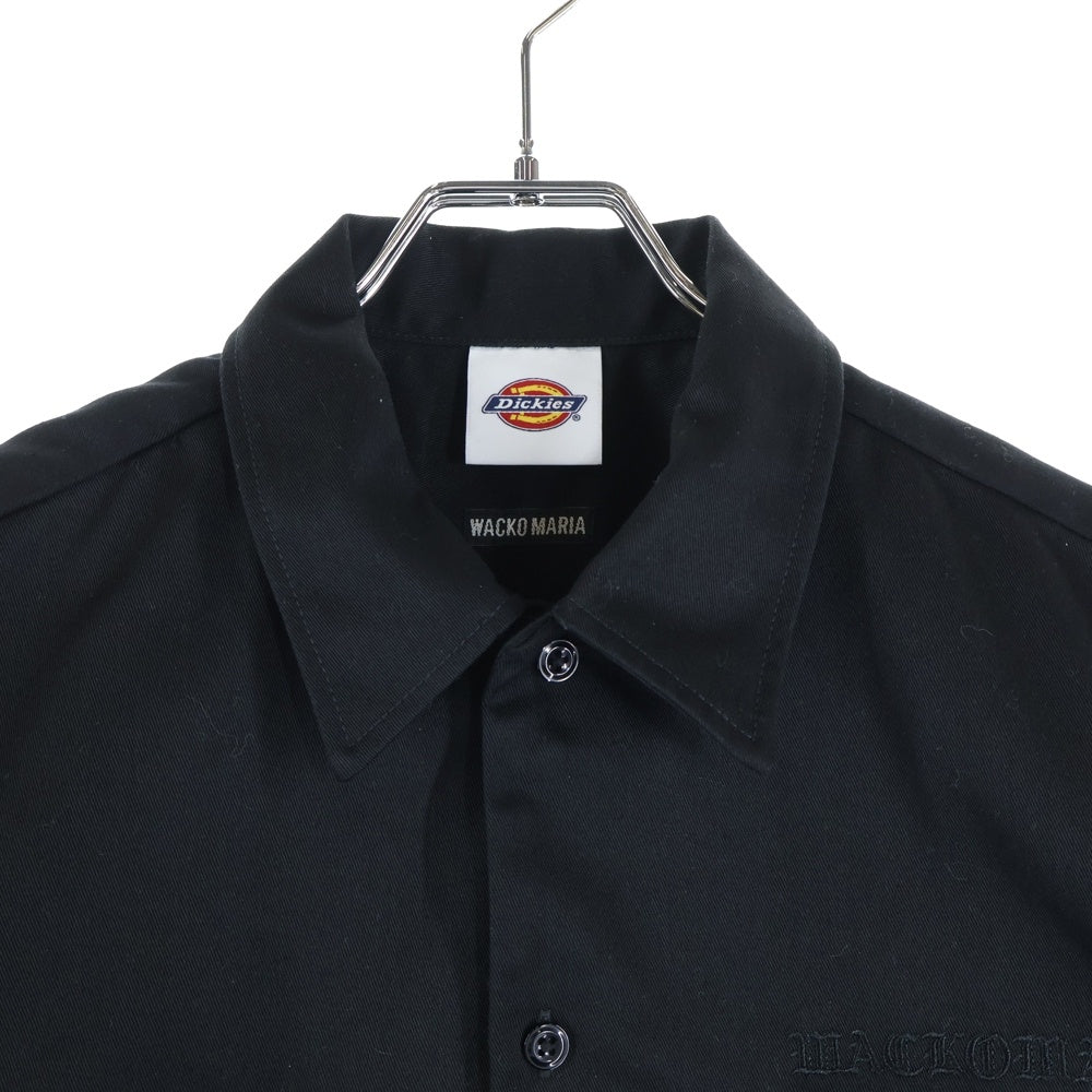 WACKO MARIA(ワコマリア) 25SS ×DICKIES WORK SHIRT TYPE-1 ディッキーズ 半袖ワークシャツ ブラック 25SS-WMS-DC01