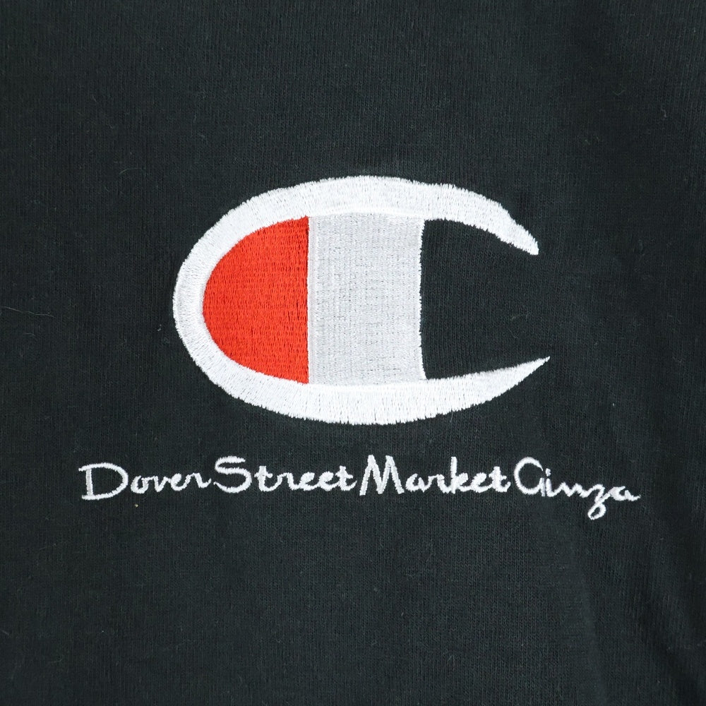 CHAMPION(チャンピオン) ×DSMG ドーバーストリートマーケット銀座 ロゴプリント 半袖Tシャツ カットソー ブラック C5-Z324