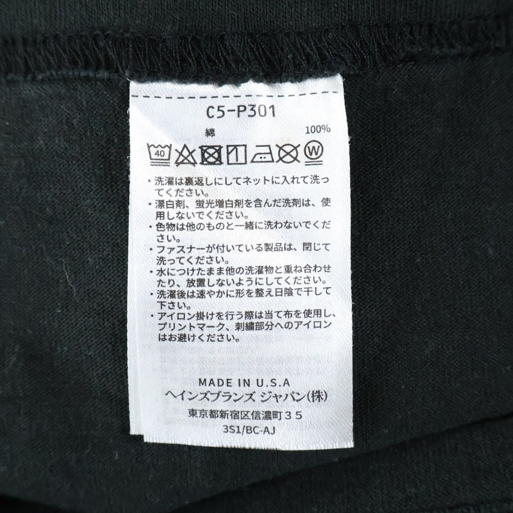 CHAMPION(チャンピオン) ×DSMG ドーバーストリートマーケット銀座 ロゴプリント 半袖Tシャツ カットソー ブラック C5-Z324