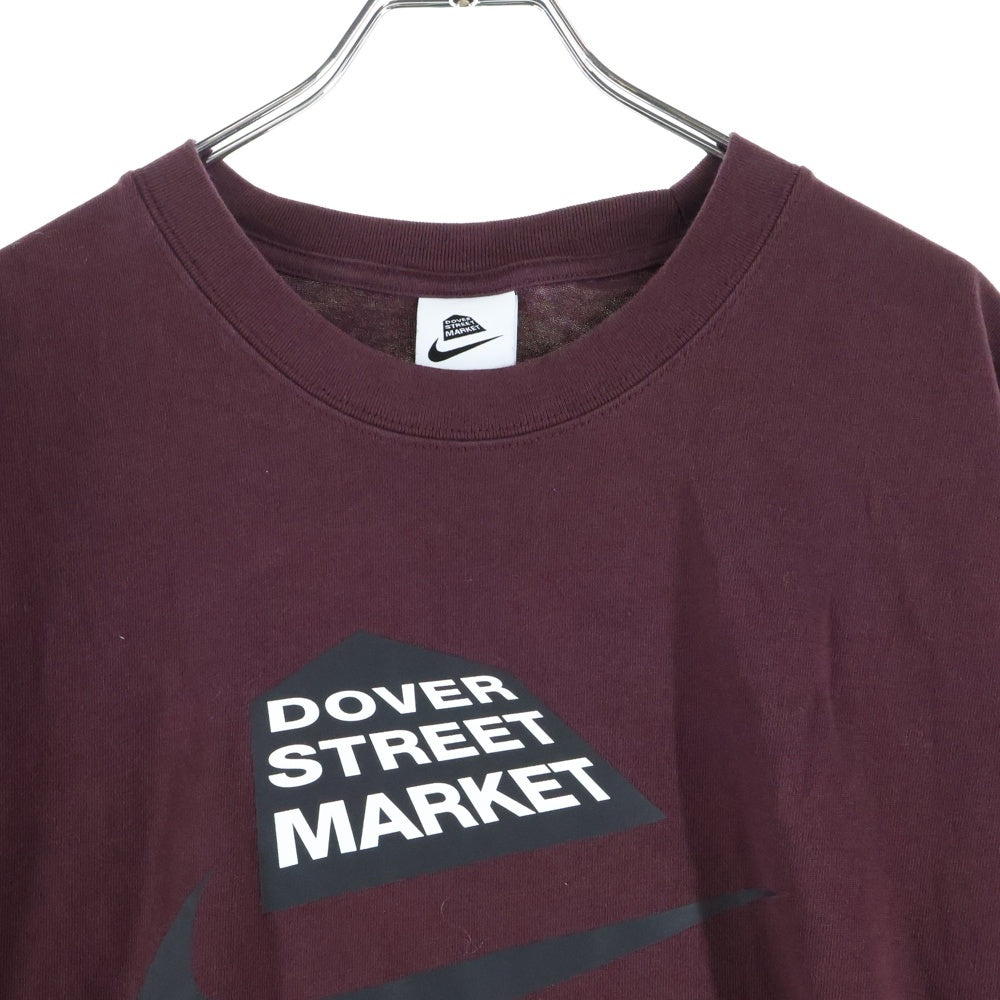 NIKE(ナイキ) ×DSM Mens T-Shirt ドーバーストリートマーケット フロントプリント 半袖Tシャツ カットソー バーガンディー IH3205-652