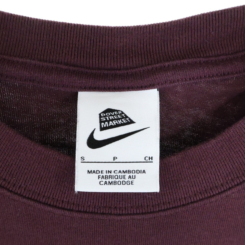 NIKE(ナイキ) ×DSM Mens T-Shirt ドーバーストリートマーケット フロントプリント 半袖Tシャツ カットソー バーガンディー IH3205-652