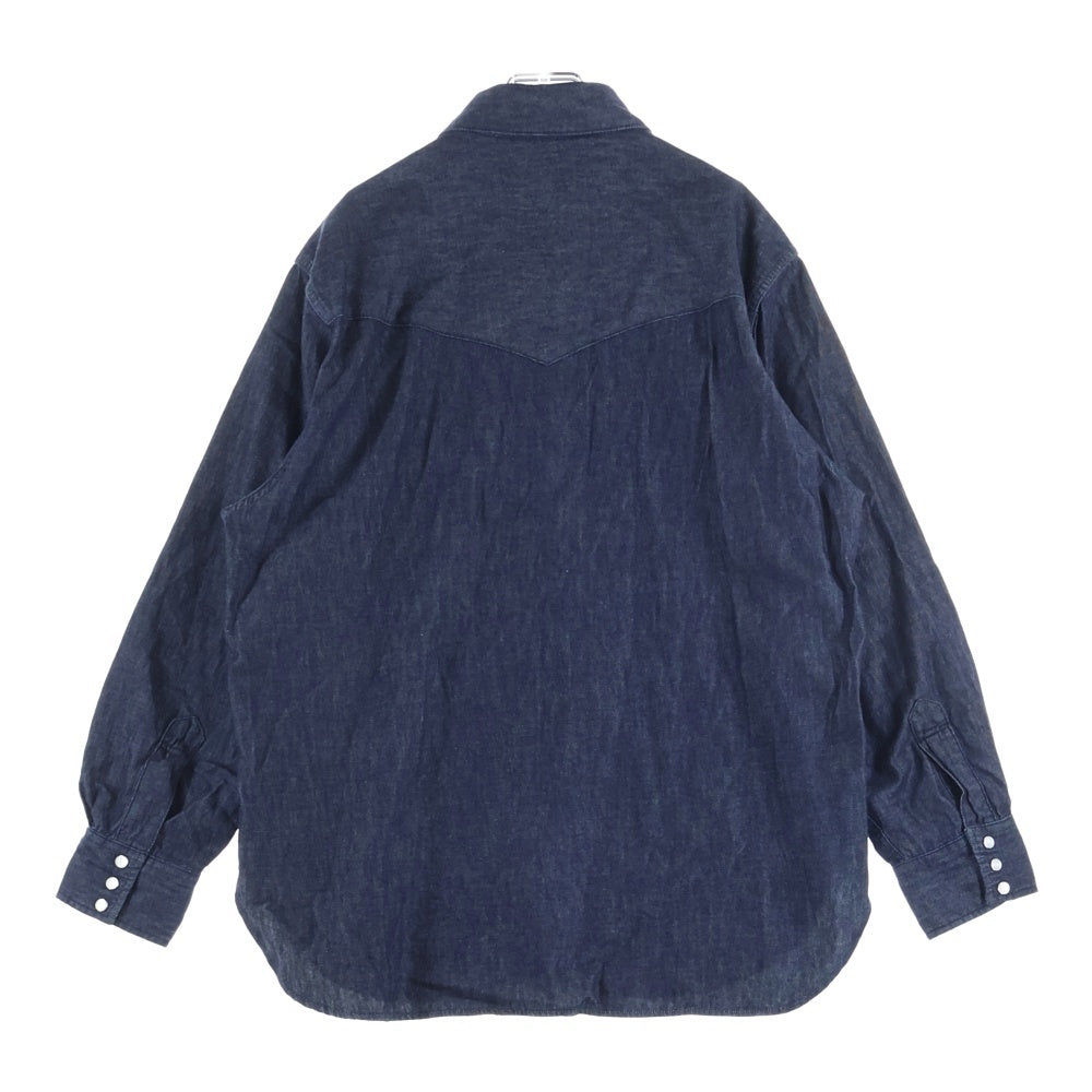 WACKO MARIA(ワコマリア) 24SS ×LEE DENIM WESTERN SHIRT リー デニムウエスタン長袖シャツ インディゴ 24SS-WMS-LE01