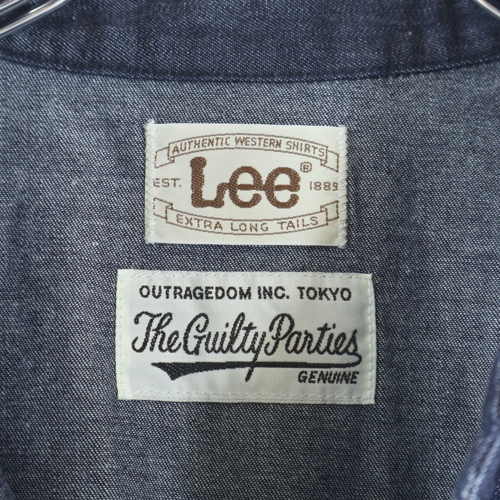 WACKO MARIA(ワコマリア) 24SS ×LEE DENIM WESTERN SHIRT リー デニムウエスタン長袖シャツ インディゴ 24SS-WMS-LE01