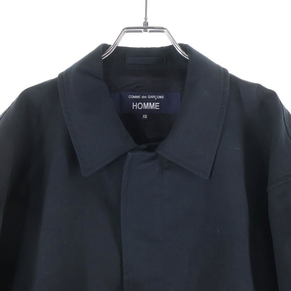 COMME des GARCONS HOMME(コムデギャルソンオム) 25AW AD2025 綿二重織 ウェザーステンカラーコート ブラック HP-C001