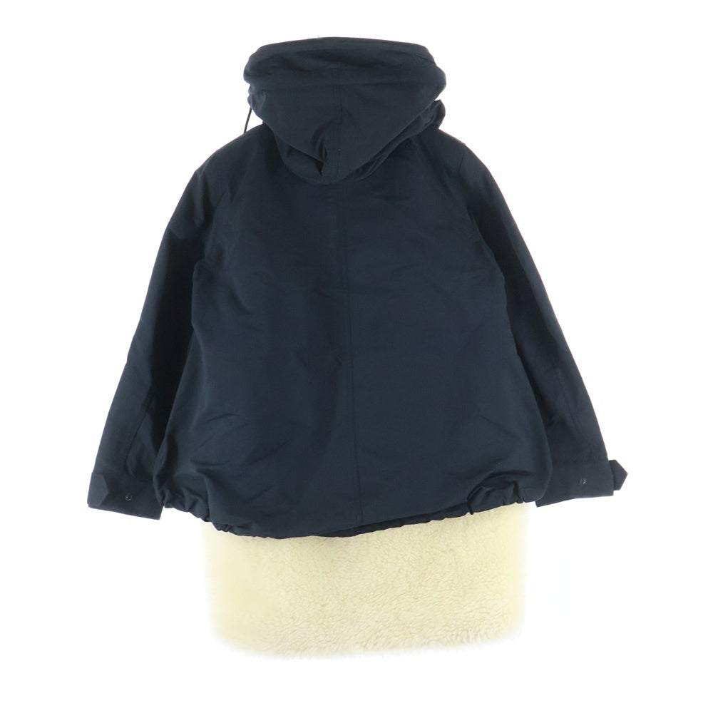 THE RERACS(ザ リラクス) ボアベストライナーモッズコート ブラックxホワイト レディース