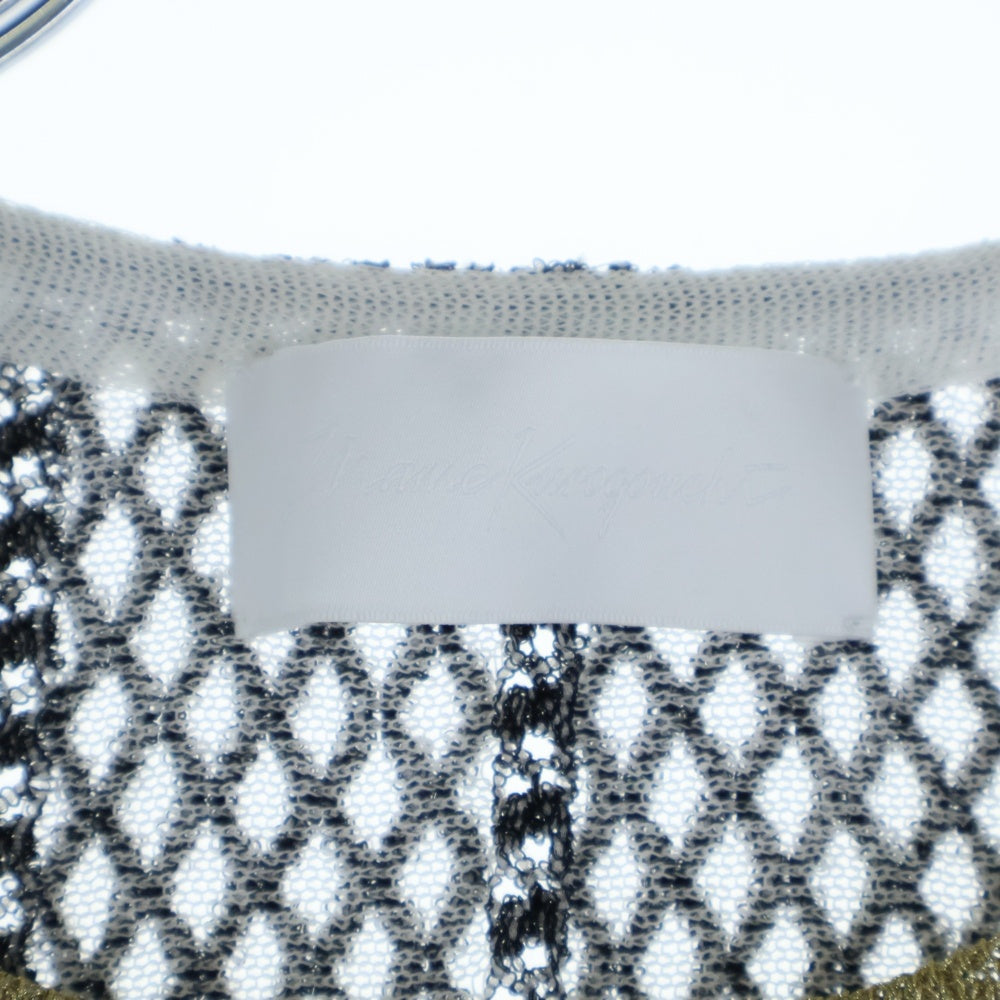 Mame Kurogouchi(マメ クロゴウチ) ネット ストライプニットドレス ノースリーブワンピース レディース