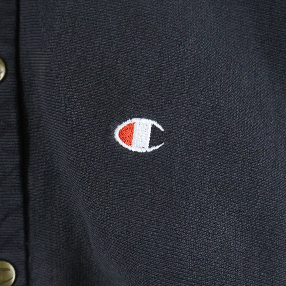 CHAMPION(チャンピオン) 90s REVERSE WEAVE リバースウェーブ スナップボタン スウェット トレーナー ブラック