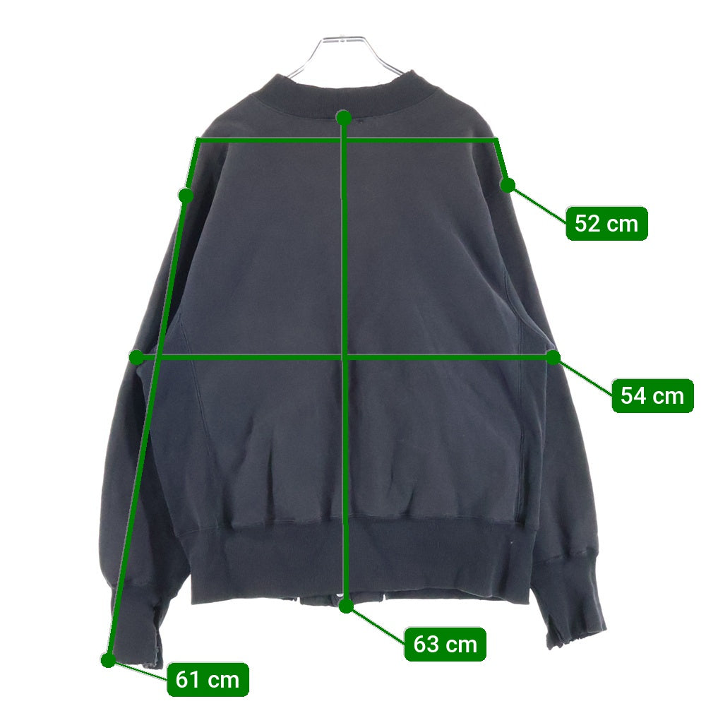 CHAMPION(チャンピオン) 90s REVERSE WEAVE リバースウェーブ スナップボタン スウェット トレーナー ブラック