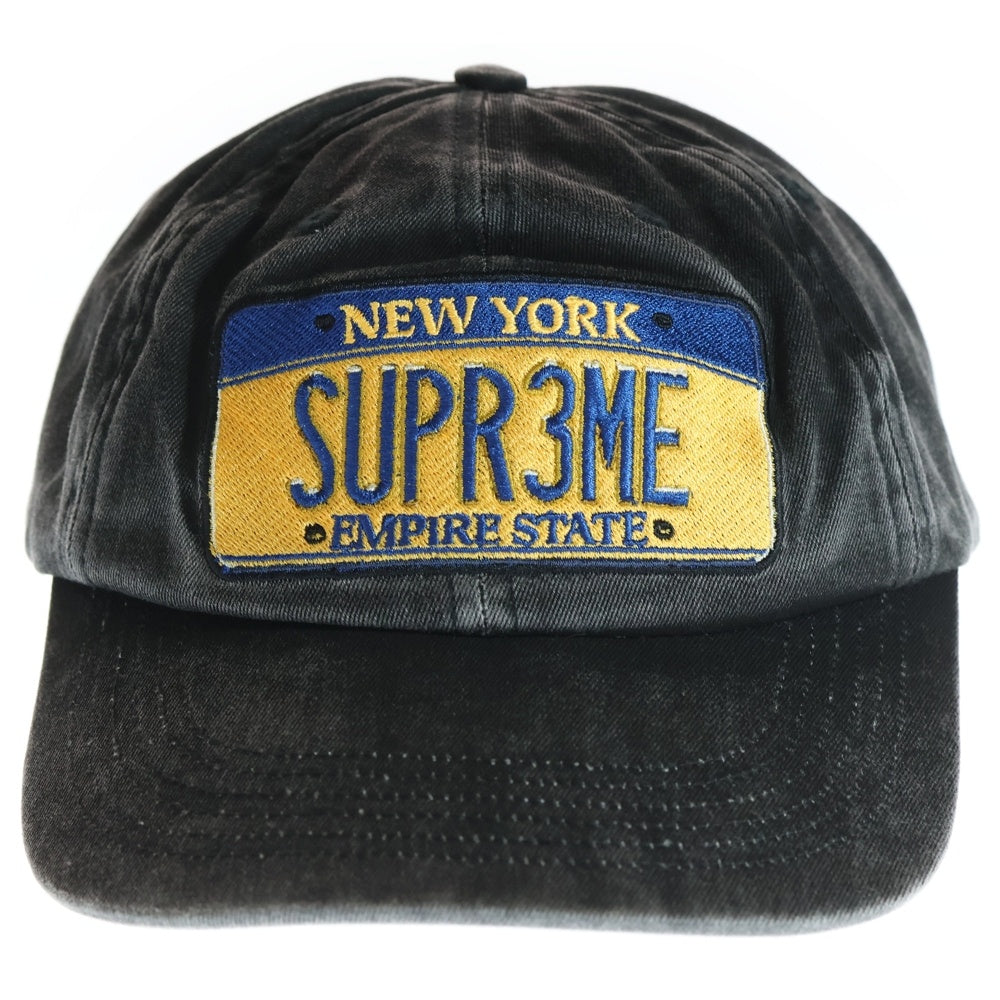 SUPREME(シュプリーム) 25SS License Plate 6-Panel cap ライセンス プレート シックスパネル ベースボールキャップ 帽子 ブラック