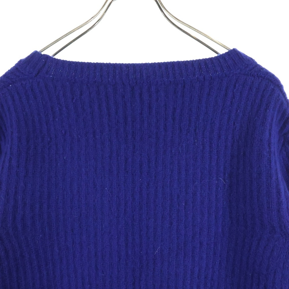 RAF SIMONS(ラフシモンズ) アンゴラニット クルーネックセーター ブルー