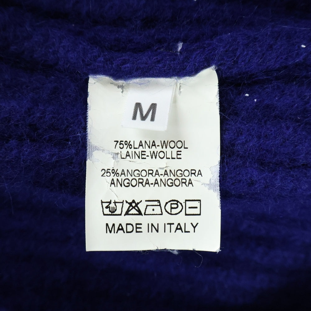 RAF SIMONS(ラフシモンズ) アンゴラニット クルーネックセーター ブルー