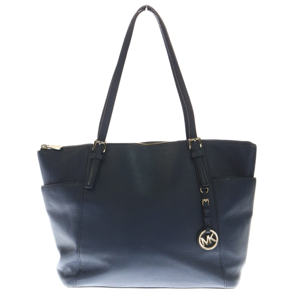 MICHAEL KORS(マイケルコース) MKロゴストラップ レザー トートバッグ ネイビー