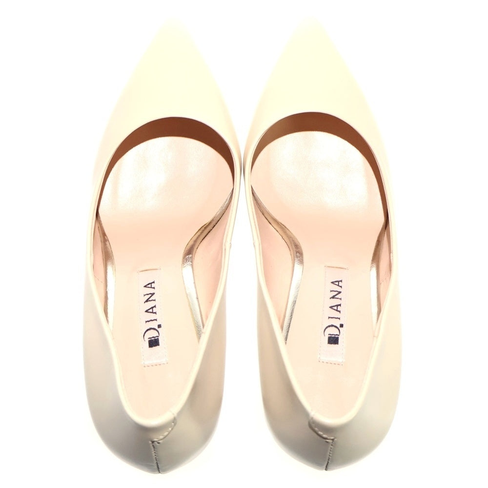 DIANA(ダイアナ) 日本製 レザー ハイヒールパンプス アイボリー レディース