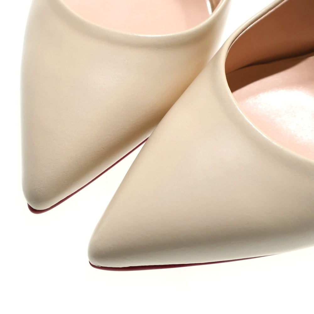 DIANA(ダイアナ) 日本製 レザー ハイヒールパンプス アイボリー レディース