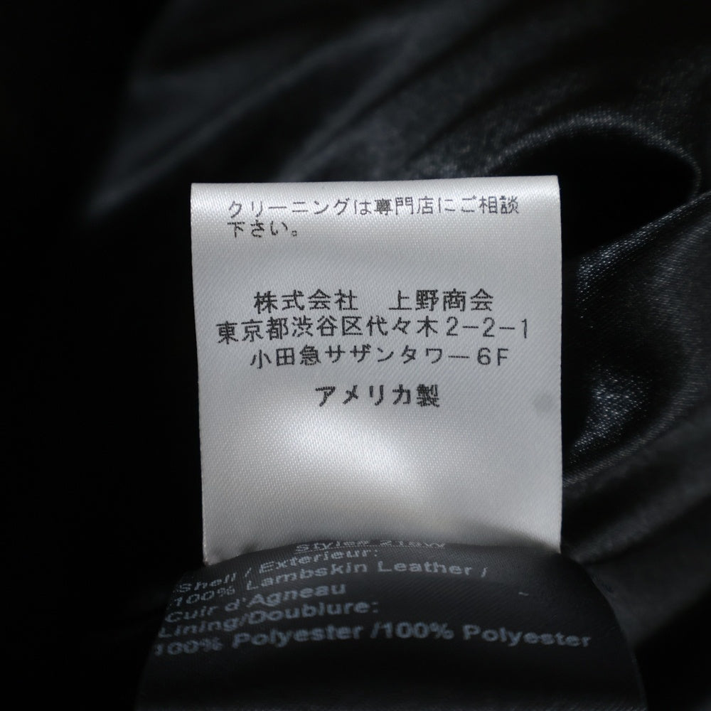 SCHOTT(ショット) 218W WOMENS LAMB ONE STAR RIDERS ワンスター ウィメンズ ダブルライダース ラムレザージャケット レディース ブラック 7197