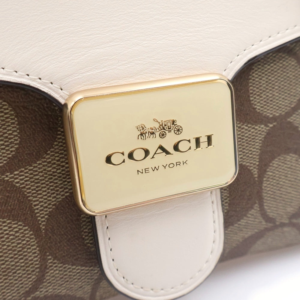 COACH(コーチ) ペッパー サッチェル シグネチャー キャンバス 2WAY バック ハンドバック ショルダーバック ブラウン C1325