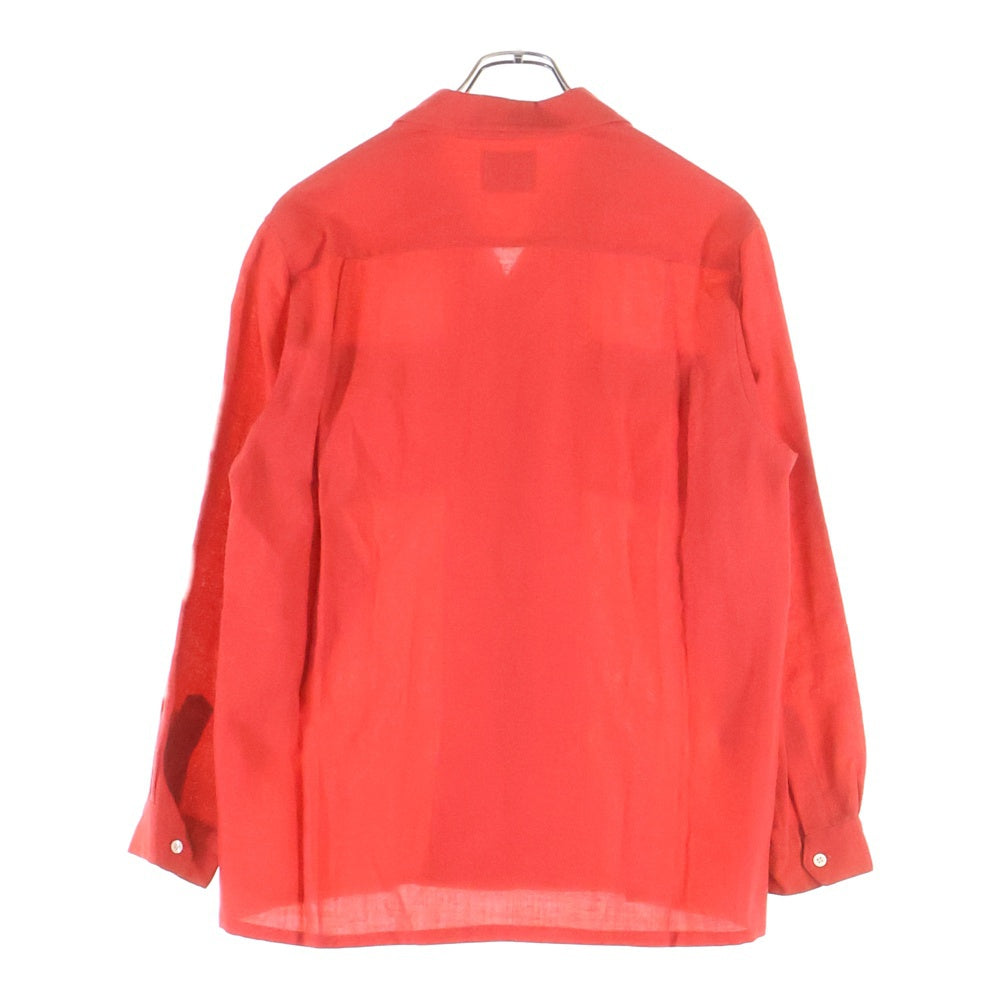 CREAM SODA(クリームソーダ) オープンカラー 長袖シャツ レッド