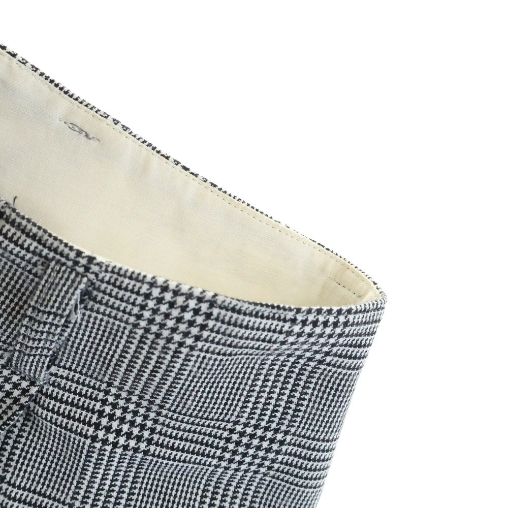 CREAM SODA(クリームソーダ) 千鳥格子柄 2タック テーパードスラックスパンツ グレー