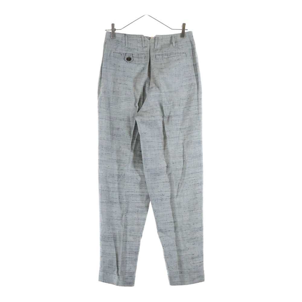 CREAM SODA(クリームソーダ) 2タック ジップアップ テーパードスラックスパンツ グレー