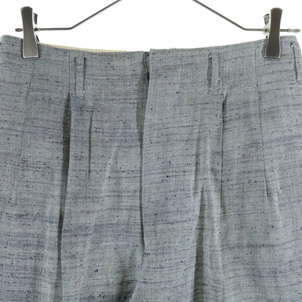 CREAM SODA(クリームソーダ) 2タック ジップアップ テーパードスラックスパンツ グレー