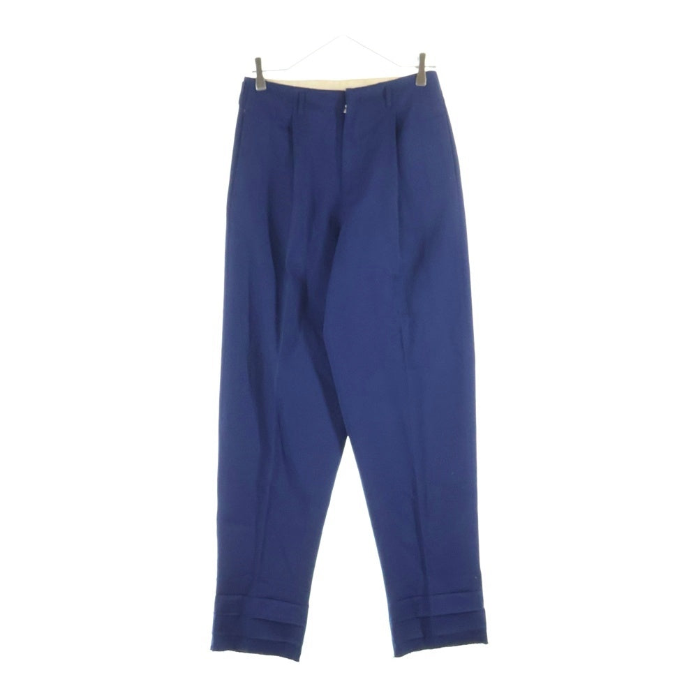 CREAM SODA(クリームソーダ) 2タック ジップアップ テーパードスラックスパンツ ネイビー